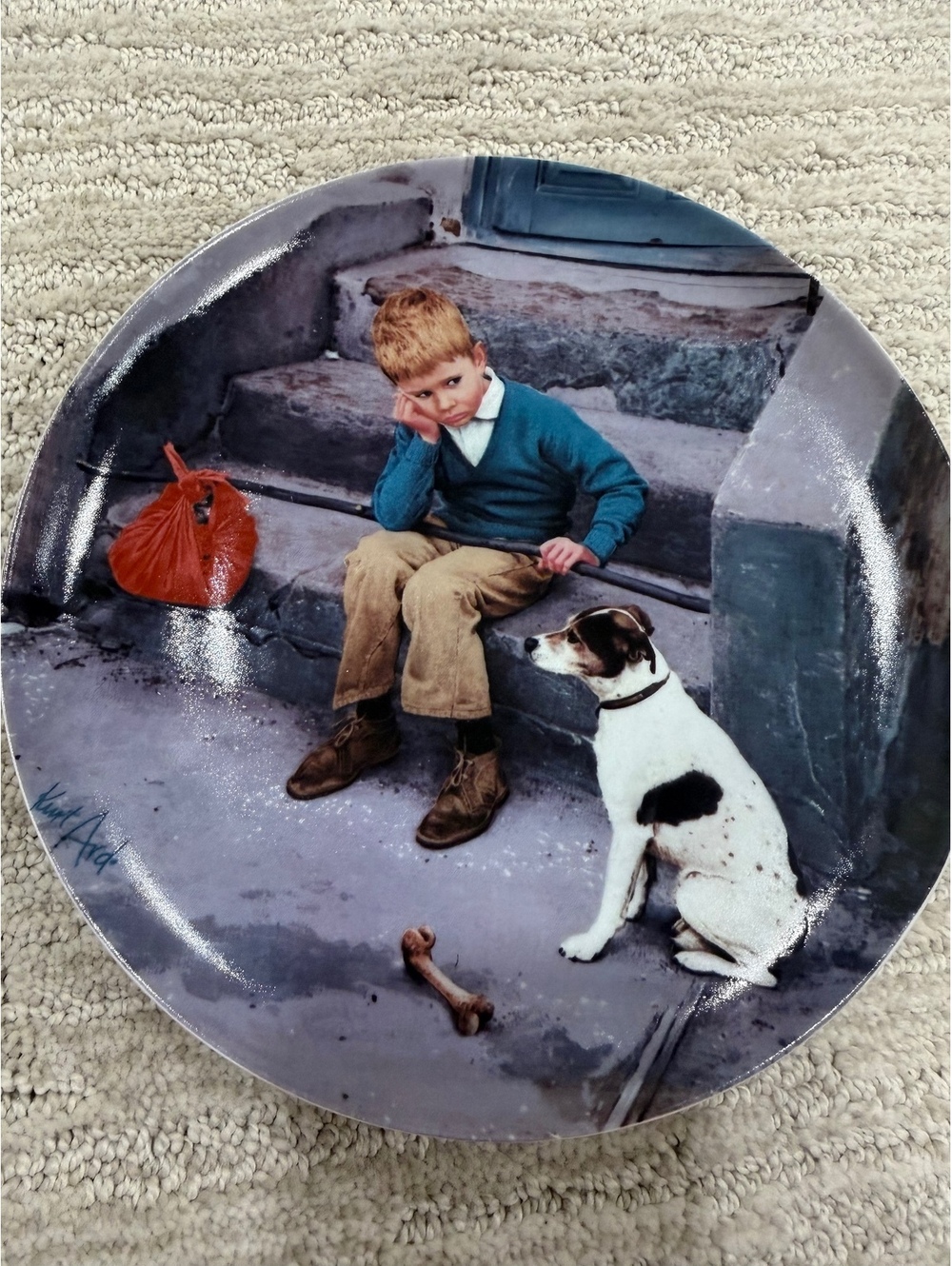 Knowles Norman Rockwell Waiting on the Shore Collector Plate